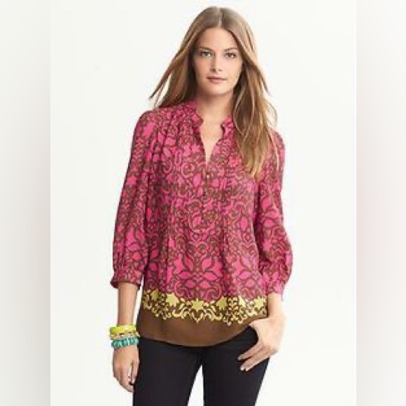 Banana Republic Bold Floral Blouse - Picture 2 of 11